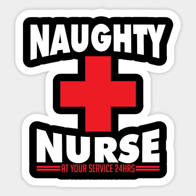 Naughty Nurse At Your Service 24 Hours - Naughty Halloween Costume Sticker by SiGo